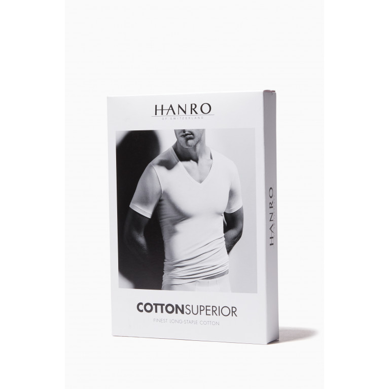 Hanro - Black Cotton Superior V-Neck Top Black