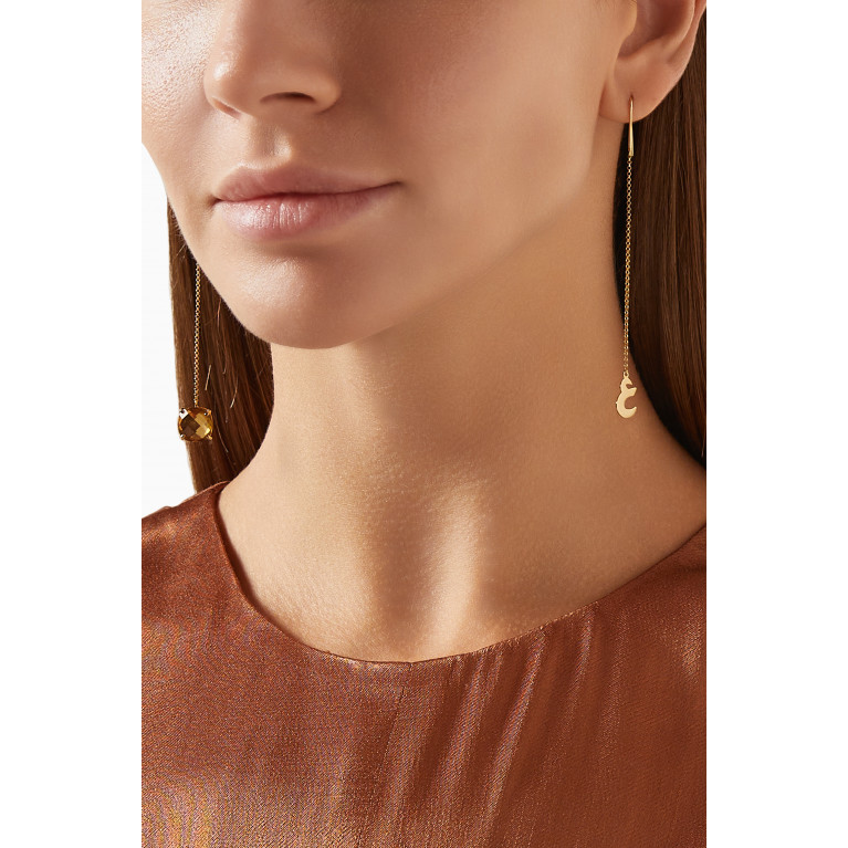 Bil Arabi - "EIN" Hook Earrings in 18kt Gold