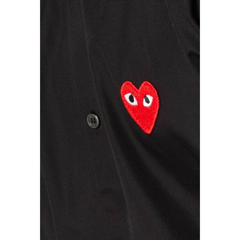Comme des Garçons PLAY - Classic Heart Cotton Shirt Black