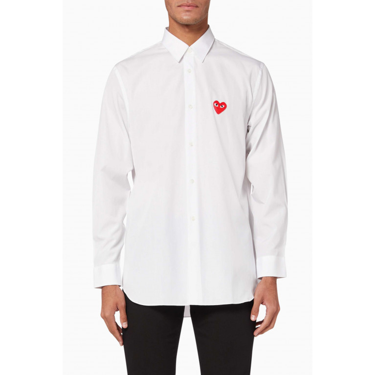 Comme des Garçons PLAY - Classic Heart Cotton Shirt White