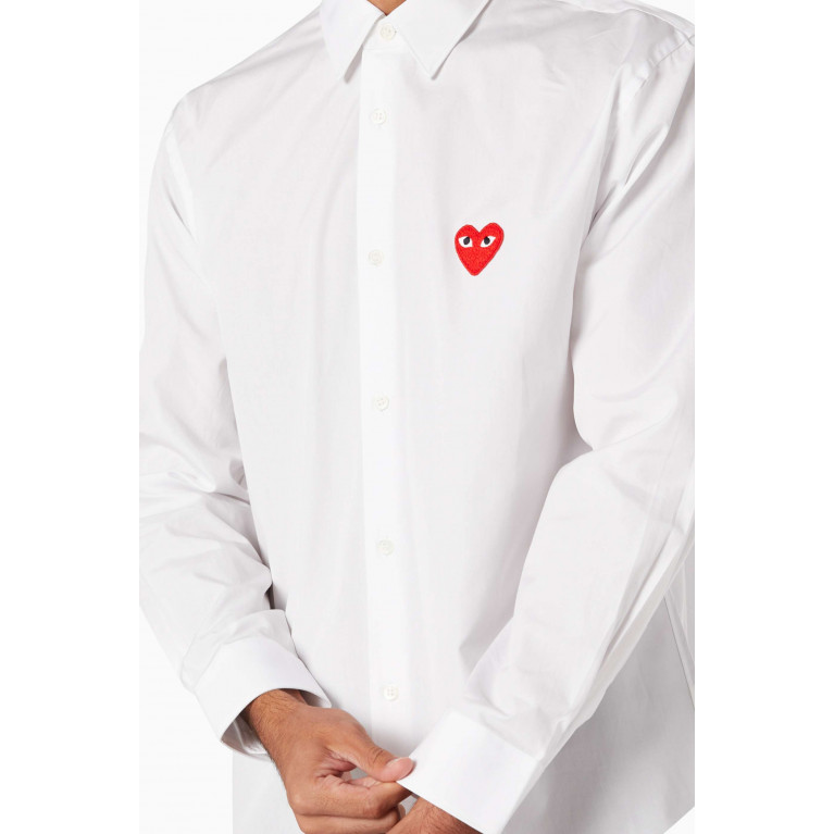 Comme des Garçons PLAY - Classic Heart Cotton Shirt White