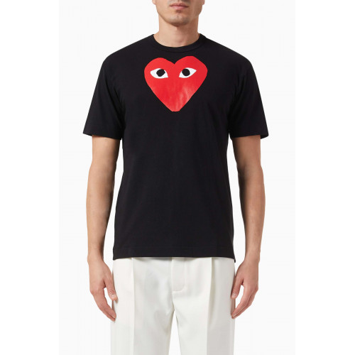 Comme des Garçons PLAY - Heart-print T-shirt in Cotton