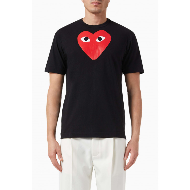 Comme des Garçons PLAY - Heart-print T-shirt in Cotton