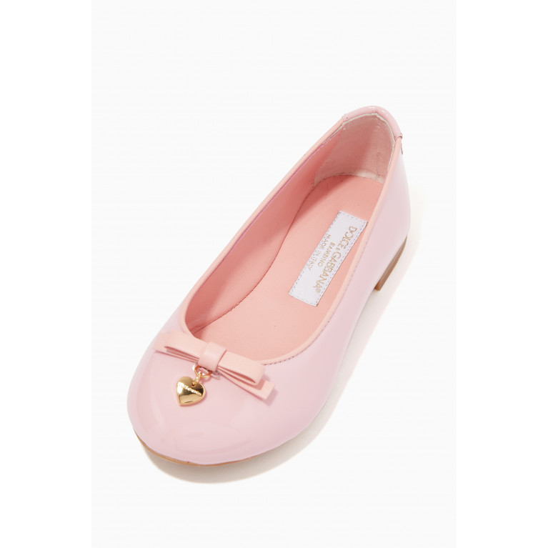 Dolce & Gabbana - Patent Leather Ballerina Flats Pink