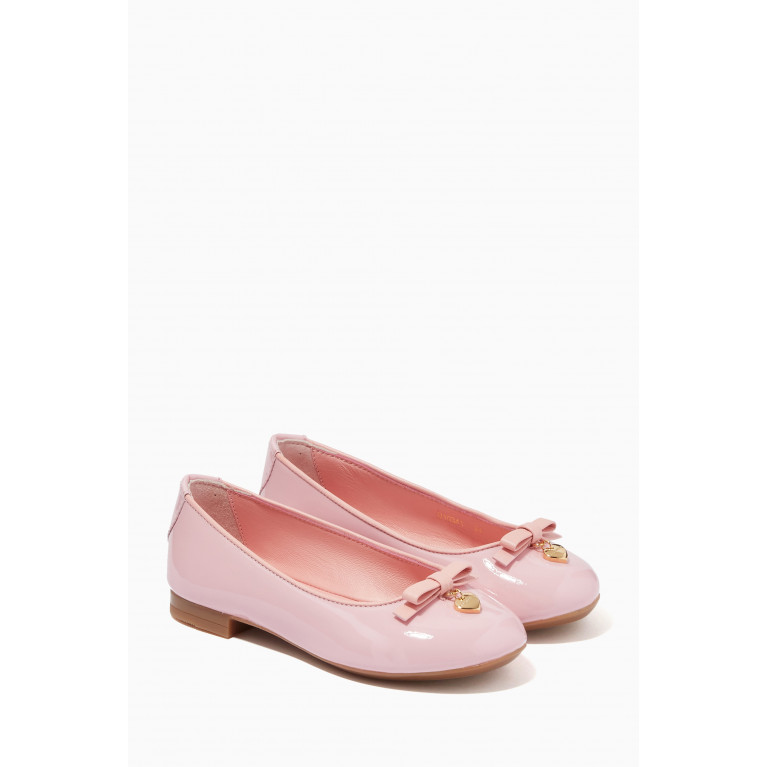 Dolce & Gabbana - Patent Leather Ballerina Flats Pink