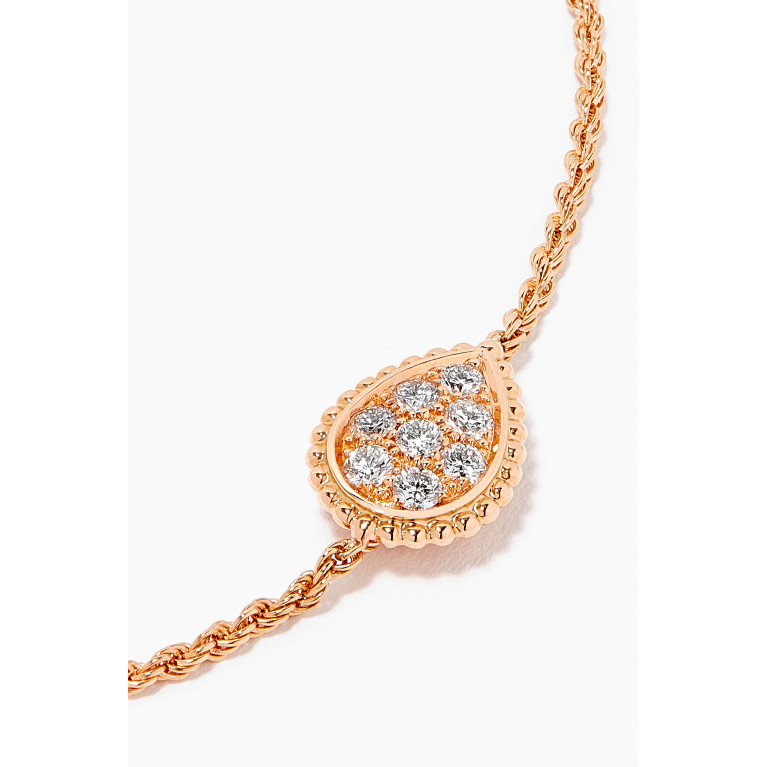Boucheron - Serpent Bohème Bracelet with Pavé Diamonds in 18kt Rose Gold, S Motif