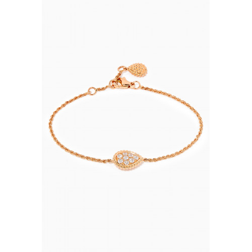 Boucheron - Serpent Bohème Bracelet with Pavé Diamonds in 18kt Rose Gold, S Motif