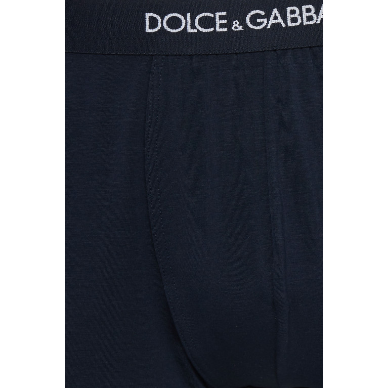 Dolce & Gabbana - Blue Logo Waistband Boxers, 2-Pack Blue