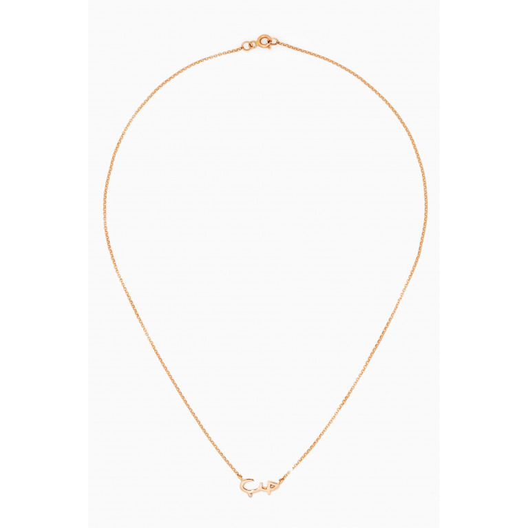 Bil Arabi - Rose-Gold & Diamond Hob Necklace