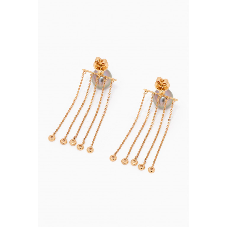 Robert Wan - Zoja Pearl Earrings with Diamond Drops in 18kt Gold Yellow