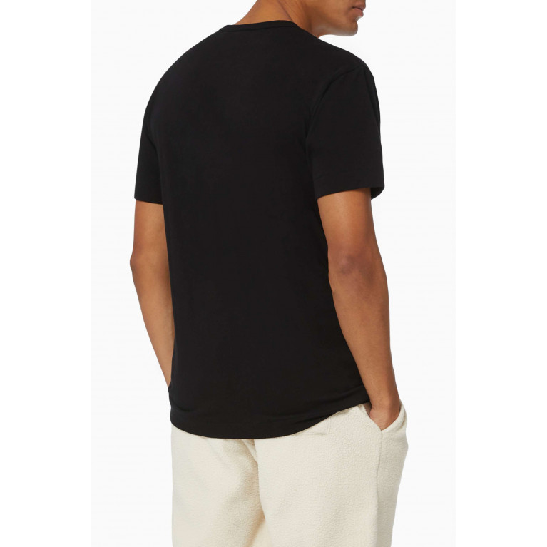 Comme des Garçons PLAY - Logo Appliqué Cotton T-shirt Black