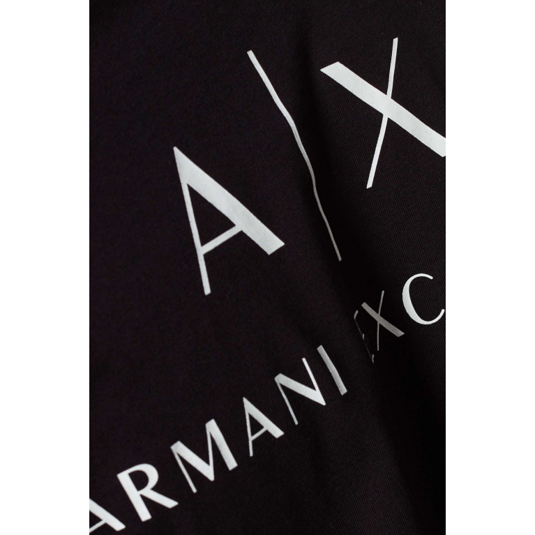 Armani Exchange - Logo Print Crewneck T-Shirt Black