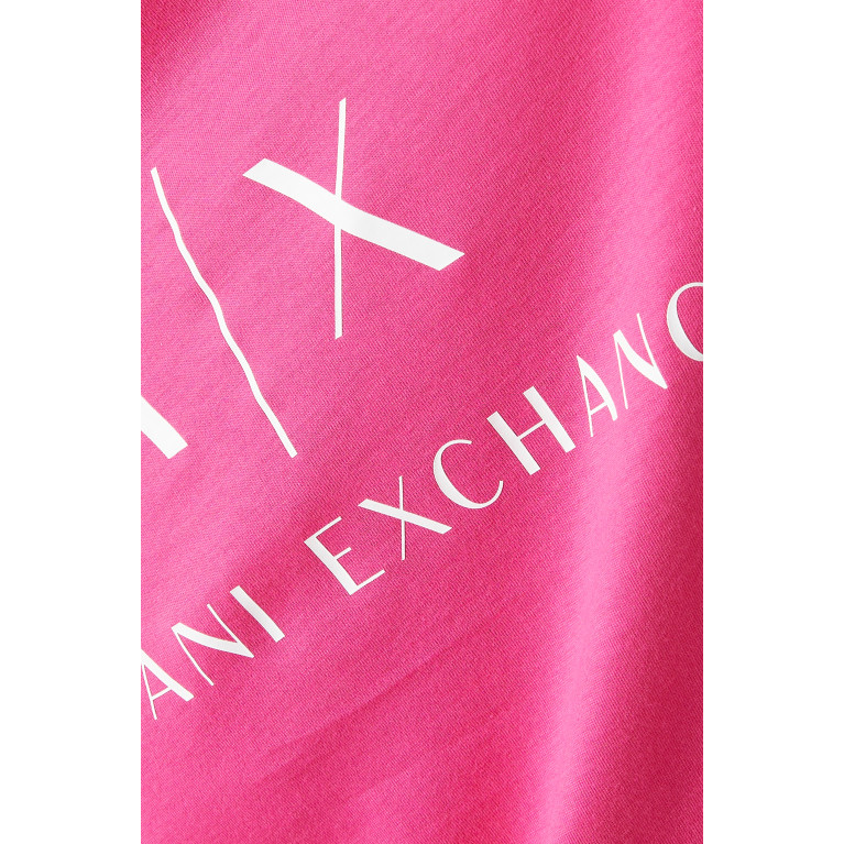 Armani - Logo Print Crewneck T-shirt Pink