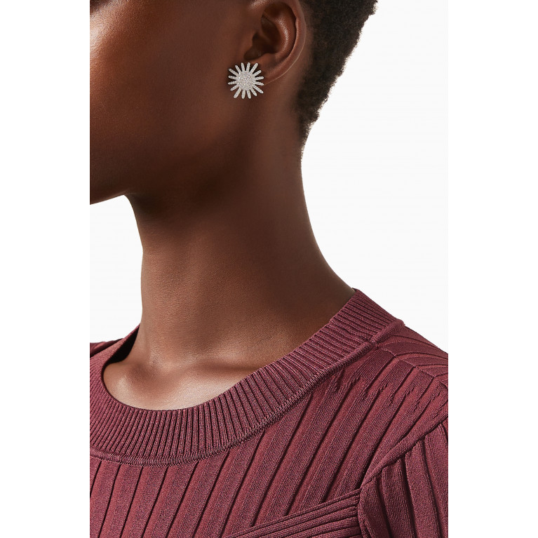 KHAILO SILVER - Sparkle Crystal Stud Earrings