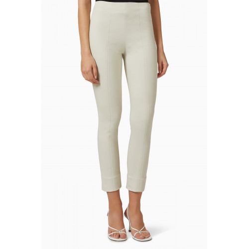 Vince - Stitched Front-seam Leggings in Ponte White
