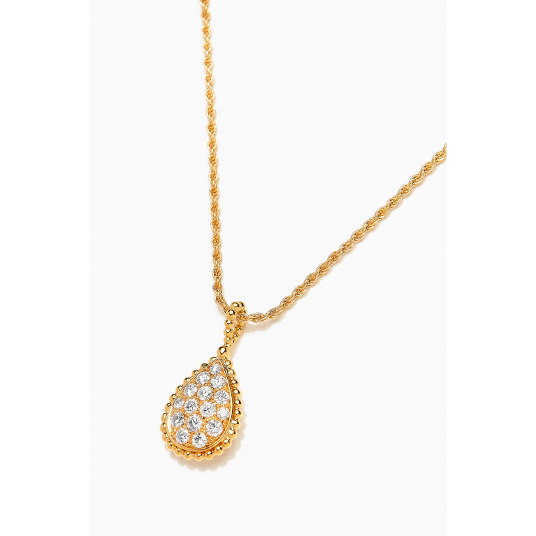 Boucheron - Serpent Bohème Pendant with Pavé Diamonds in 18kt Yellow Gold, M Motif