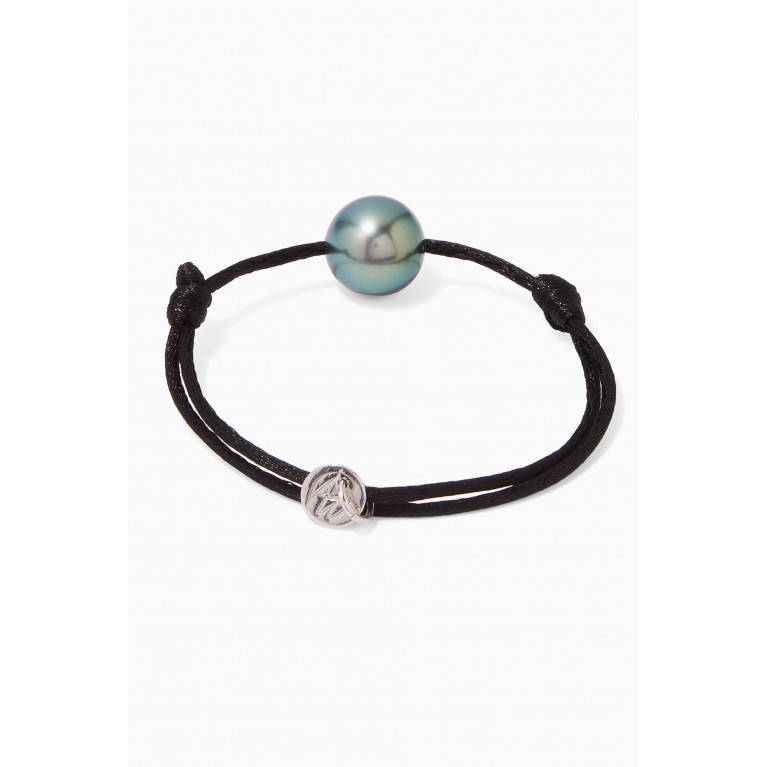 Robert Wan - Multi-coloured Pearl & RW Charm Bracelet