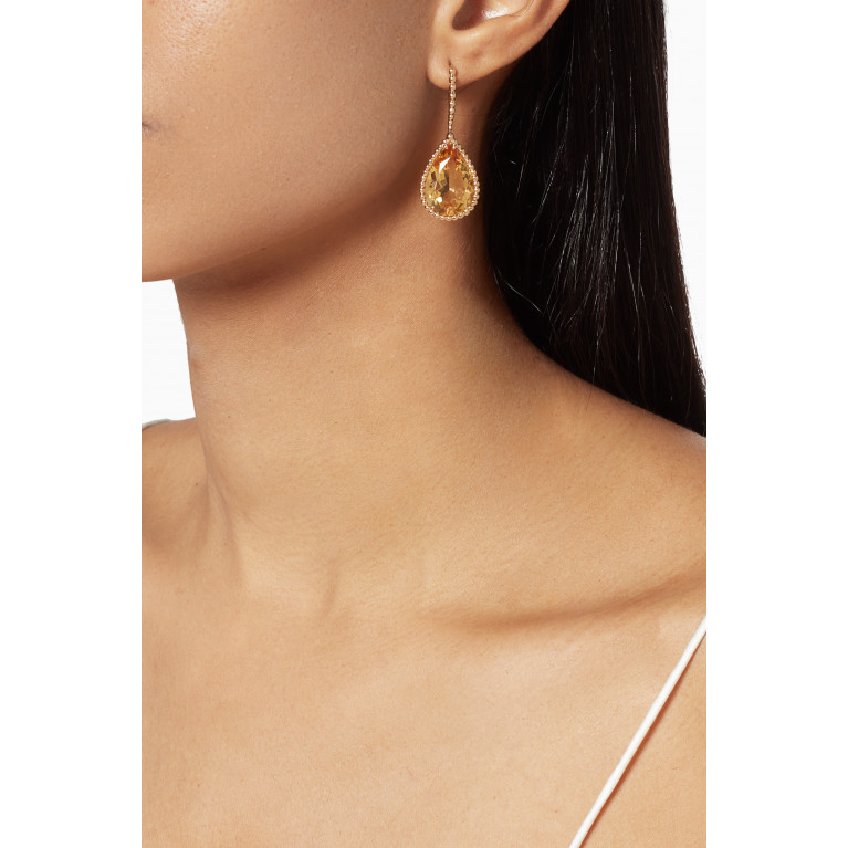 Boucheron - Yellow-Gold Serpent Bohème Sleeper Citrine Earrings