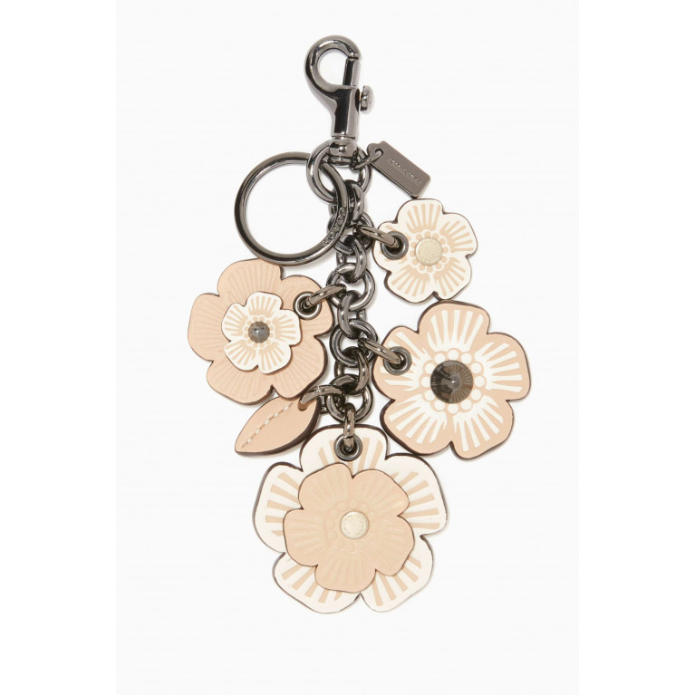 Coach - Willow Floral Mix Bag Charm White