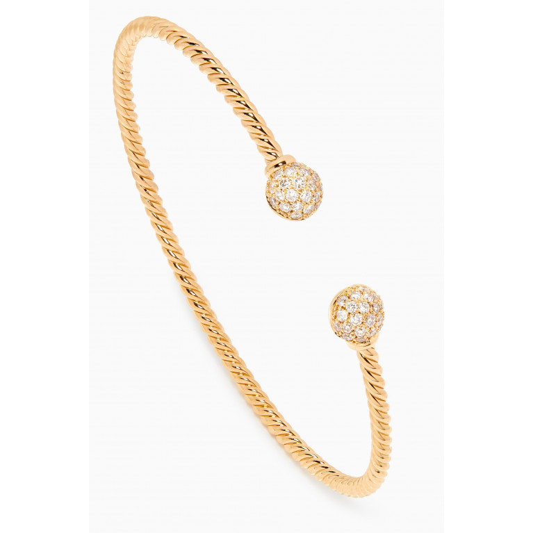 David Yurman - Petite Solari Diamond Bead Bracelet in 18kt Yellow Gold