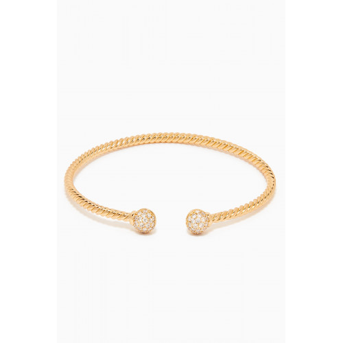 David Yurman - Petite Solari Diamond Bead Bracelet in 18kt Yellow Gold