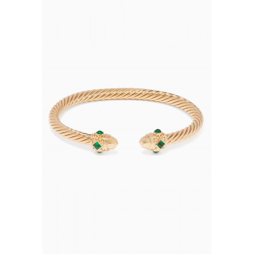 David Yurman - Yellow-Gold & Emerald Exclusive Cable Bracelet