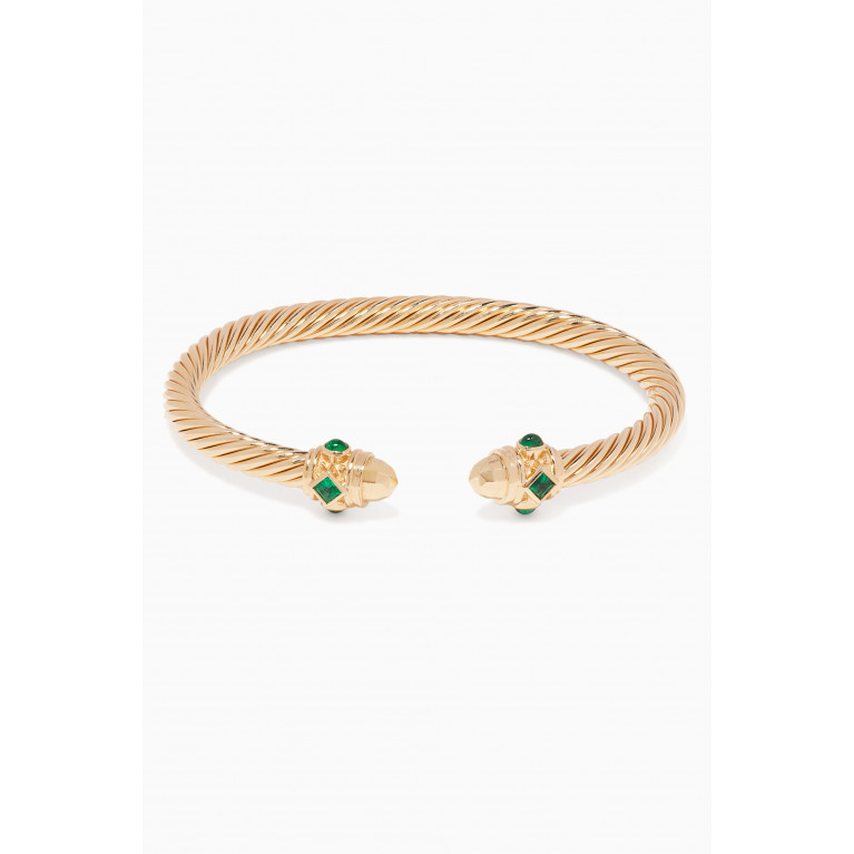 David Yurman - Yellow-Gold & Emerald Exclusive Cable Bracelet