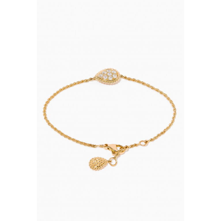 Boucheron - Serpent Bohème Bracelet with Pavé Diamonds in 18kt Yellow Gold, S Motif