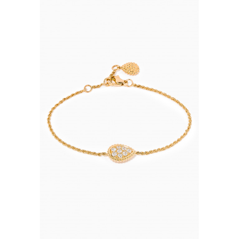 Boucheron - Serpent Bohème Bracelet with Pavé Diamonds in 18kt Yellow Gold, S Motif