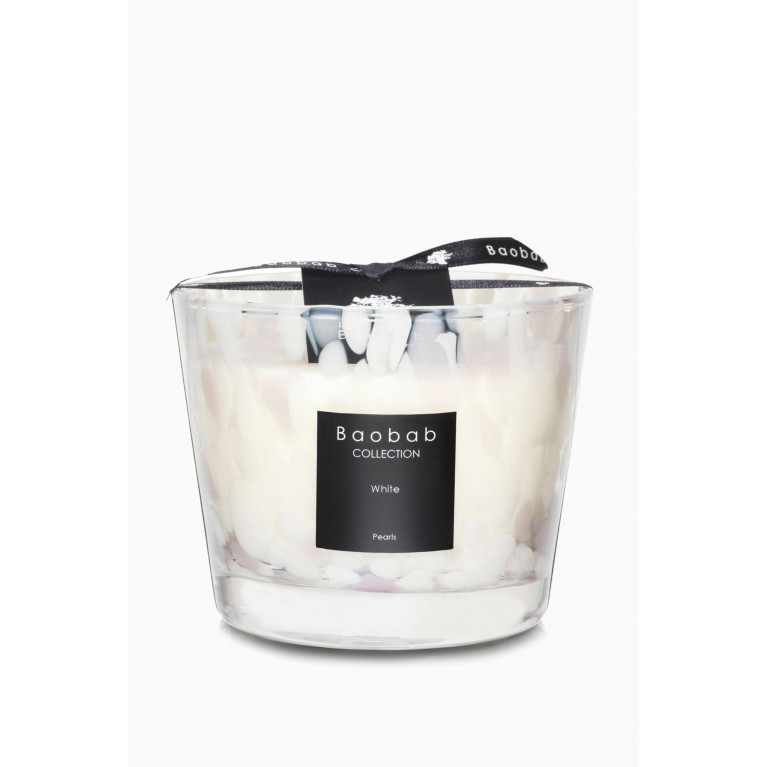 Baobab Collection - Max 10 White Pearls Candle