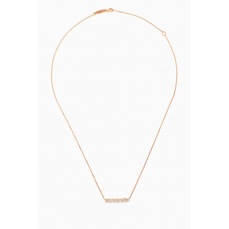 Suzanne Kalan - Classic Fireworks Diamond Bar Necklace in 18kt Yellow Gold