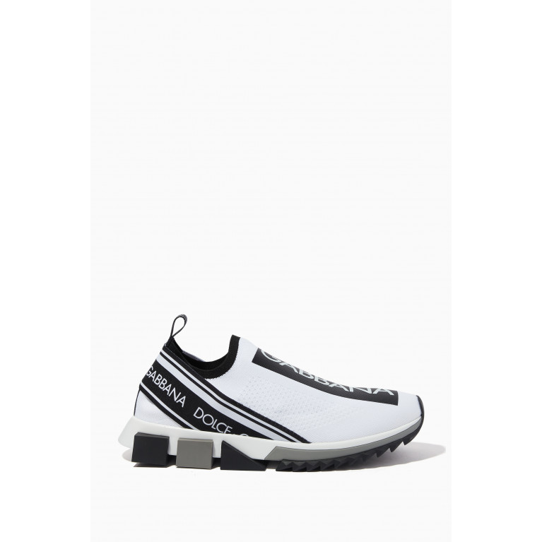 Dolce & Gabbana - Sorrento Stretch-Knit Sneakers White