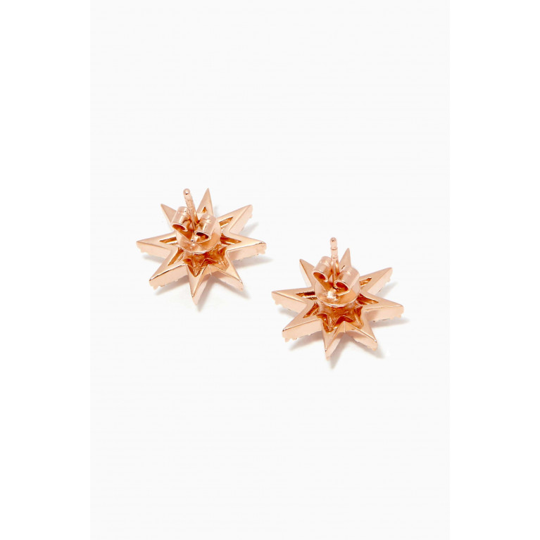 Bee Goddess - Rose-Gold & Venus Star Diamond Earrings