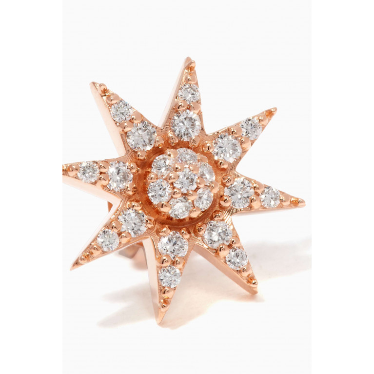Bee Goddess - Rose-Gold & Venus Star Diamond Earrings