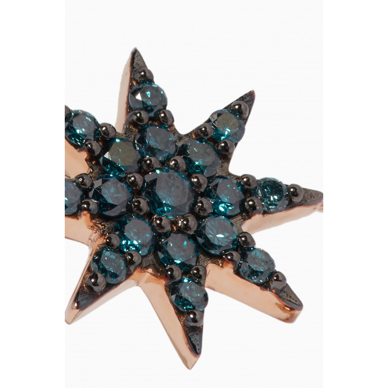Bee Goddess - Rose-Gold & Blue Venus Star Diamond Ring