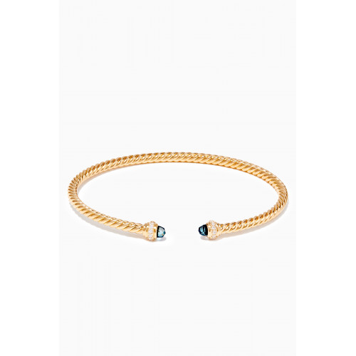 David Yurman - Cable Spira® Blue Topaz & Diamond Bracelet