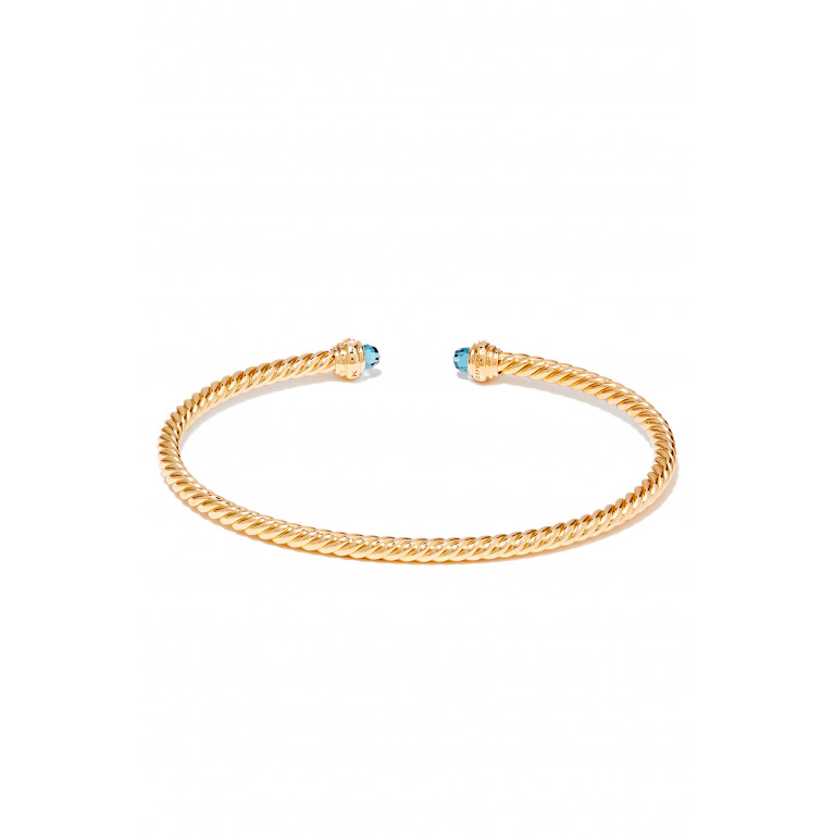 David Yurman - Gold & Topaz Cable Spira Bracelet