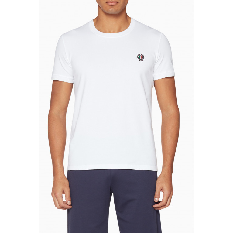 Dolce & Gabbana - White Crest Logo T-Shirt White