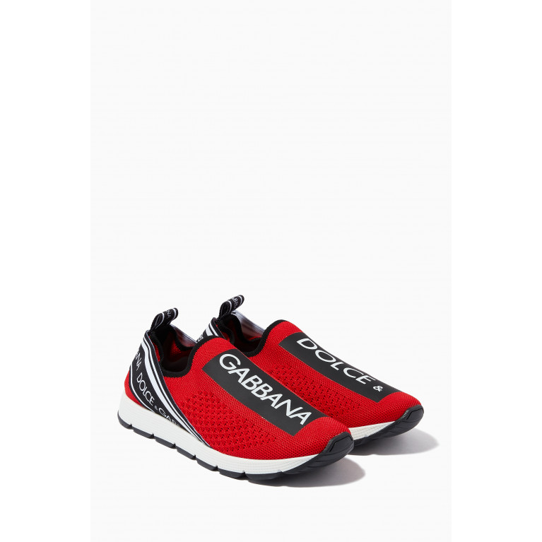 Dolce & Gabbana - Slip-On Logo Sneakers Red