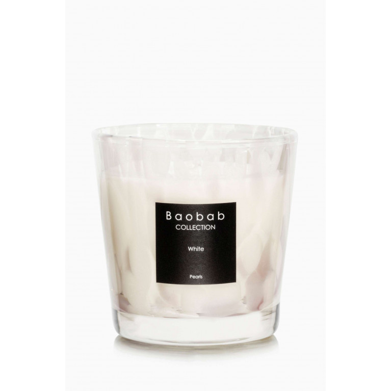 Baobab Collection - Max One White Pearls Candle, 190g