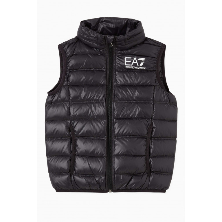 Emporio Armani - EA7 Padded Vest in Techno Nylon Black