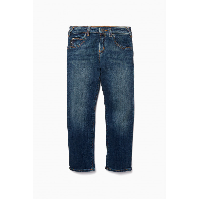 Emporio Armani - Navy Medium-Wash Regular Jeans
