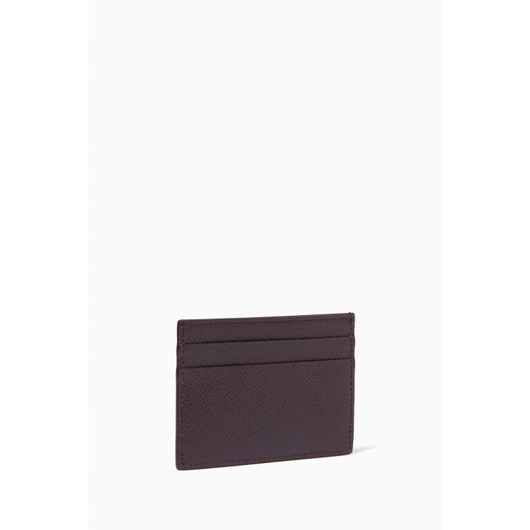 Dolce & Gabbana - DG Plate Card Case in Dauphine Leather Red