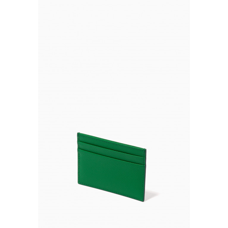 Dolce & Gabbana - Dauphine Card Holder in Grained Leather Green