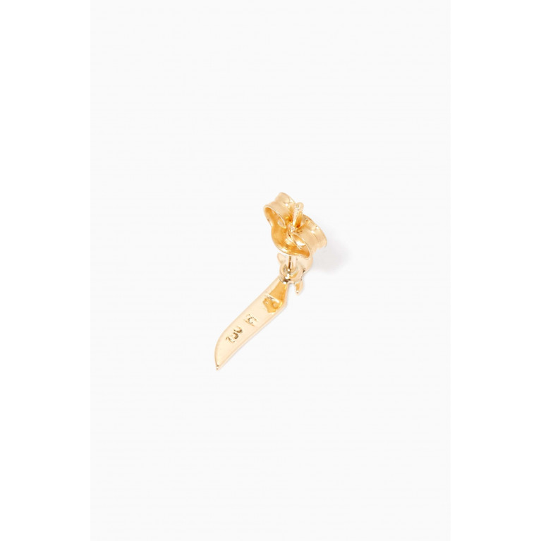 Bil Arabi - Alef Letter Single Earring in 18kt Yellow Gold