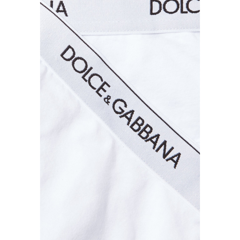 Dolce & Gabbana - White Brando Logo-Waist Briefs, 2-Pack White