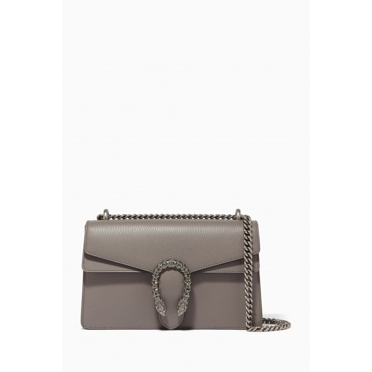 Gucci - Small Dionysus Leather Shoulder Bag Grey