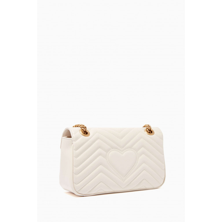 Gucci - GG Marmont Leather Shoulder Bag White