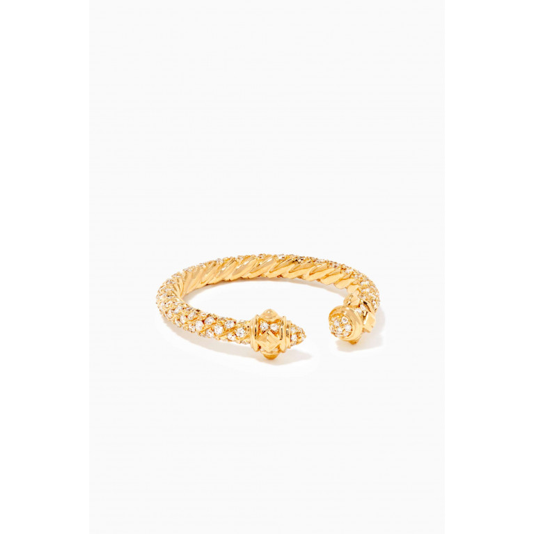 David Yurman - Renaissance® Full Pavé Diamond Ring in 18kt Yellow Gold
