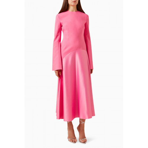 Solace London - Gaia Midi Dress Pink